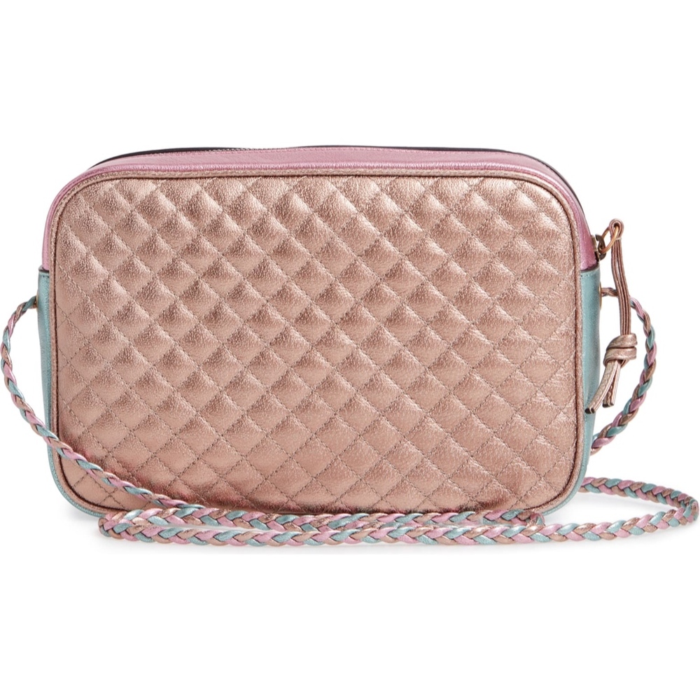 New Authentic GUCCI Small Quilted Metallic Leather Shoulder Bag Small Multicolor - Picture 4 of 8